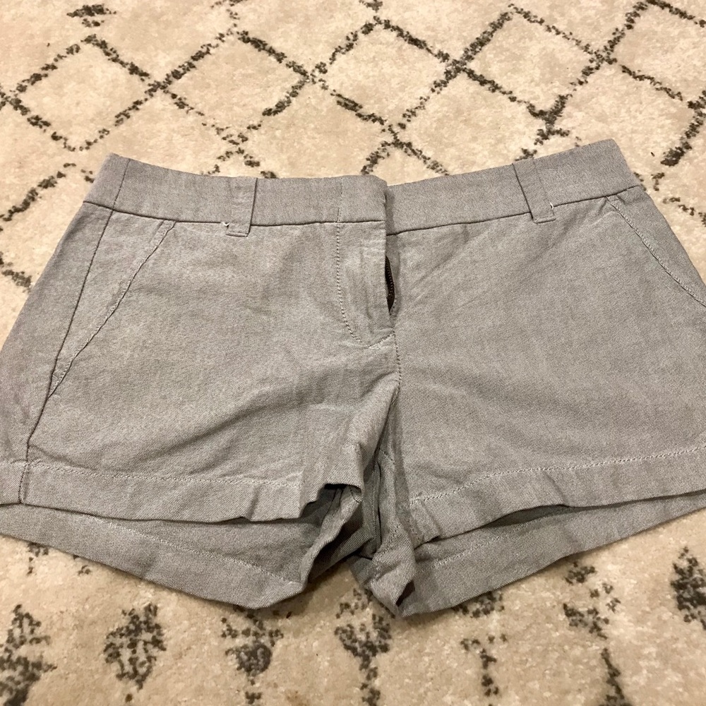 Blue/gray linen J Crew shorts